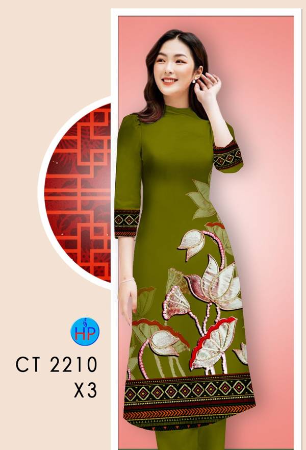 Vải Áo Dài Hoa In 3D AD CT2210 48